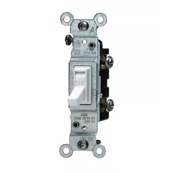 American Imaginations 5.25 in. x 7.25 in. Electrical Switch in White 15 AMP - AI-35007