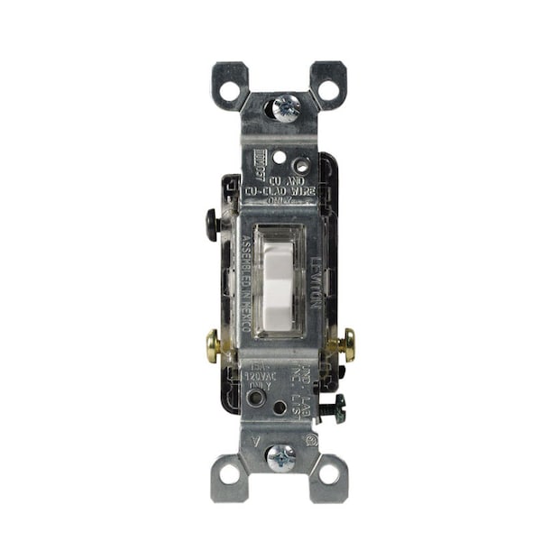 Eaton Wiring Devices SWITCH TOGL SNGL PL WHT - 01461-GLW