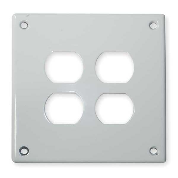 Hubbell Security Series, Number of Gangs: 1-Gang Steel, Zinc Plated, Powder Finish, White - SWP82