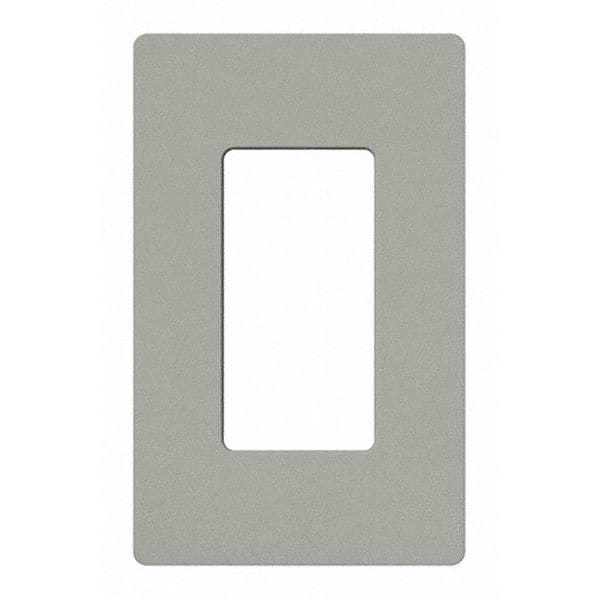 Lutron Designer Wall Plates, Number of Gangs: 1 Gloss Finish, Gray - CW-1-GR