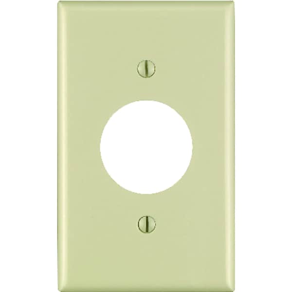 Leviton Ivory 1 gang Thermoset Plastic Outlet Wall Plate - 86004-000