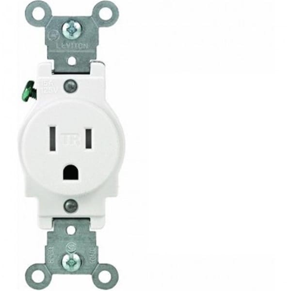 Gorgeousglow Mfg R52-T5015-0WS Tamper Resistant Outlet, White - GO1609848