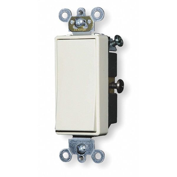 Leviton Wall Swtch, 3-Way, 120/277V, 15A, Ivry, Rockr - 5693-2I