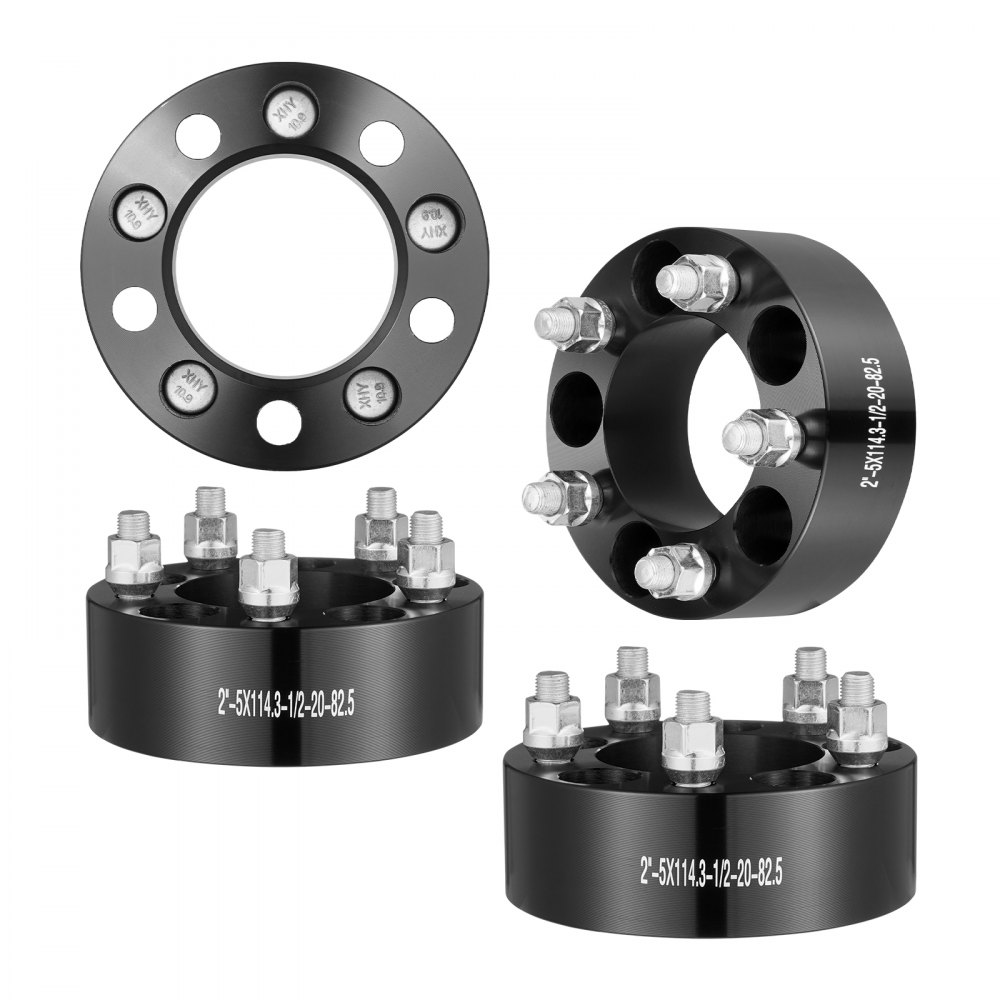 VEVOR 2" 5"x4.5" Wheel Spacers Wheel Adapters 5 Lug Forged Spacer 4 PCS Black - LSSFLP2YC5X4RGBBFV0