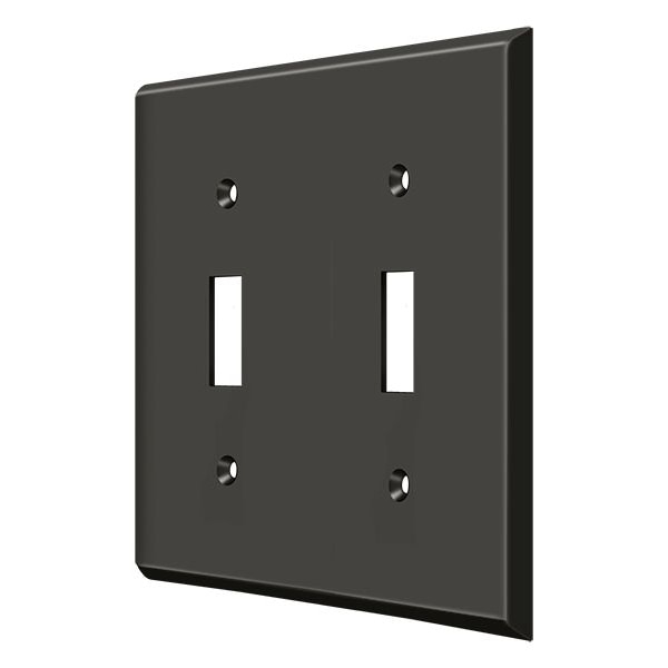 Deltana Double Standard Switch Plate, Number of Gangs: 2 Solid Brass, Oil Rubbed Bronze Finish - SWP4761U10B