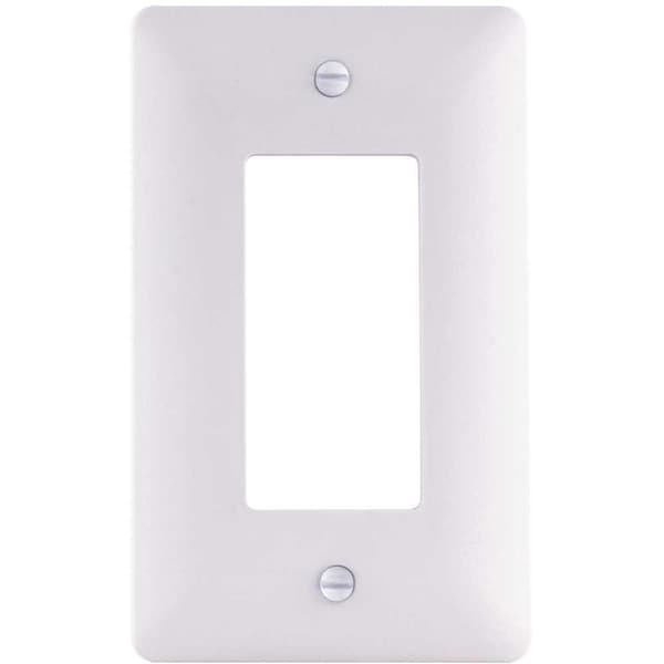 Titan3 Technology 1-Gang Decorator Plastic Wall Plate, White Textured, 5PK - TPPW-R-5