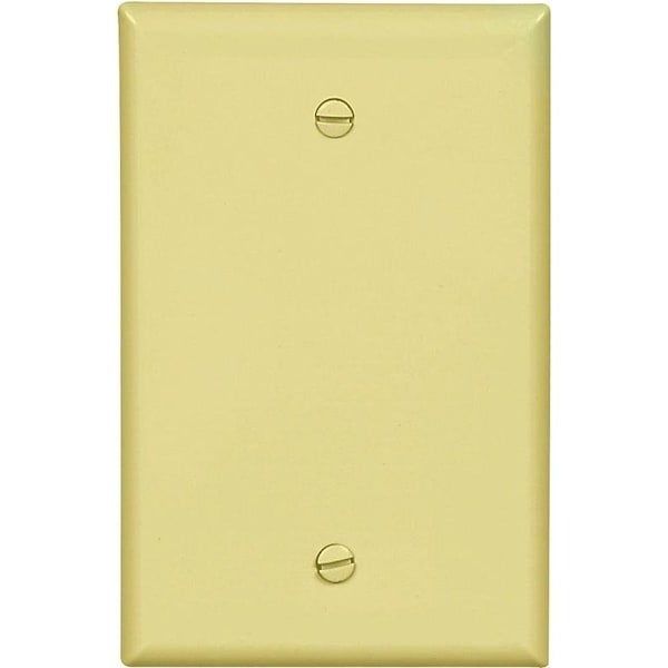 Eaton Wiring Devices Wallplate, 312 in L, 14 in W, 1 Gang, Polycarbonate, Ivory, Box Mounting - PJ13V