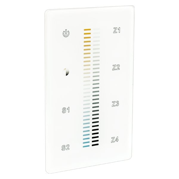 American Lighting 1224V Tw 4Z Dmx Wall Control, Wh, Req RecDmx - DMX-TW-4Z