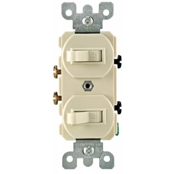 Leviton Leviton Mfg S02-05224-WSP White Commercial Grade AC Quiet Duplex Combination Tog - S02-05224-WSP
