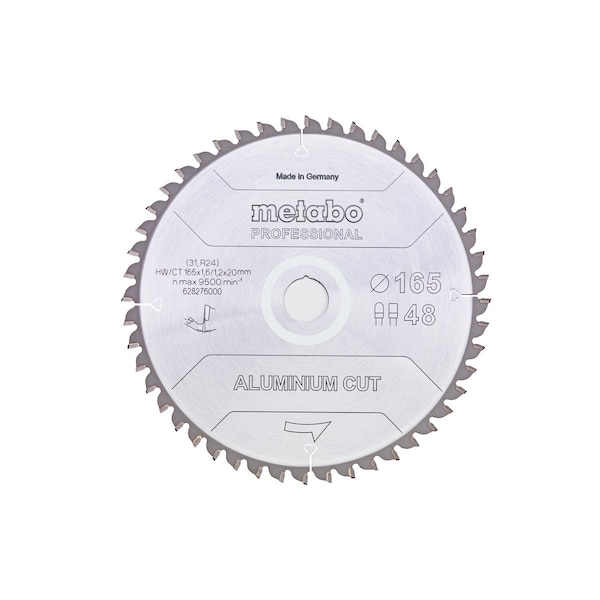Metabo Circular Saw Blade, 6 1/2 in, 48 Teeth - 628276000