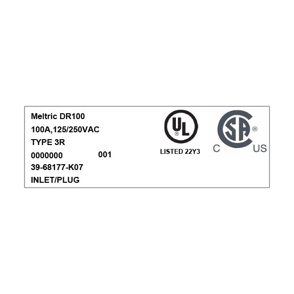 Meltric 39-68177-K07 INLET - 39-68177-K07