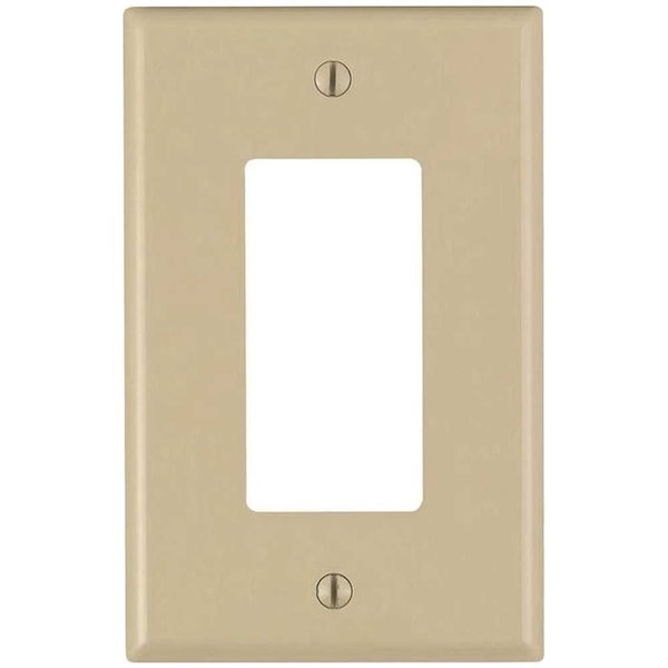 Leviton Ivory 1-Gang Decorator/Rocker Wall Plate, 10PK - M51-0PJ26-0IM