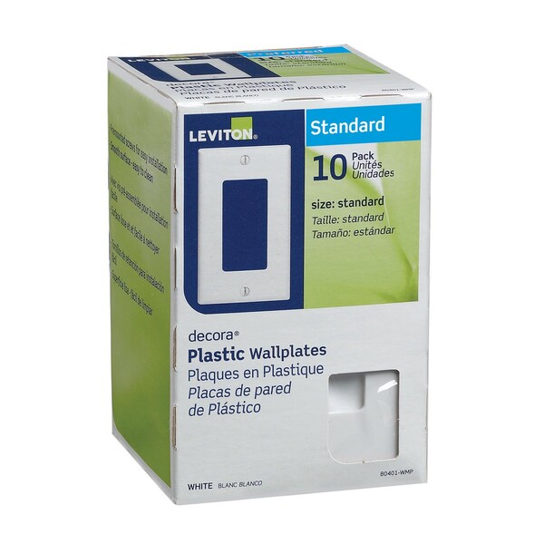 Eaton Wiring Devices WALPLAT 1G DCR WH 10PK - 80401-WMP