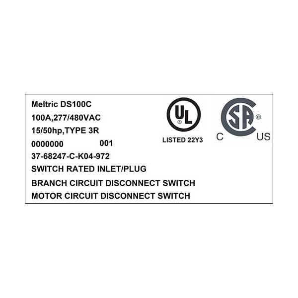 Meltric 37-68247-C-K04-972 INLET - 37-68247-C-K04-972