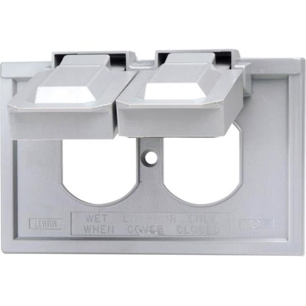 Ezgeneration 04976-0GY Outdoor Cover Plate Gray Duplex Receptacle or Combo Device - EZ148902