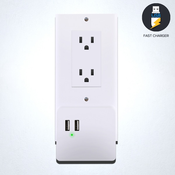 Pyle Usb Wall Plate Charger With Phone Holder - PWPLGU204