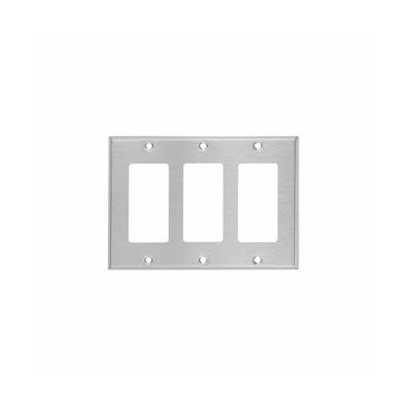 Mulberry Number of Gangs: 3 430 Stainless Steel, Satin Finish - 97403