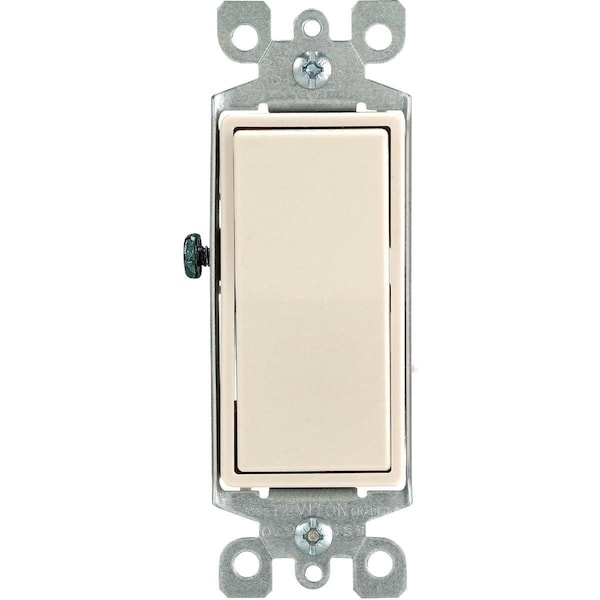 Leviton Residential 15A Light Almond Grounded 4-Way Switch - S16-05604-2TS