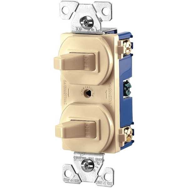 Eaton Wiring Devices SWTCH 2TOG 1P IVY 15A 120/277V - 271V-BOX