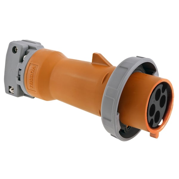 Hubbell Wiring Device-Kellems Heavy Duty Products, IEC Pin and Sleeve Devices, Industrial Grade, Male, Plug, 60A 125/250V, 3-Pole 4-Wire Grounding, Watertight- Reversed Service - HBL460P12WR