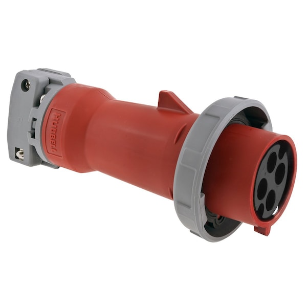 Hubbell Wiring Device-Kellems Heavy Duty Products, IEC Pin and Sleeve Devices, Industrial Grade, Male, Plug, 60A 3-Phase Delta 480V AC, Watertight- Reversed Service - HBL460P7WR