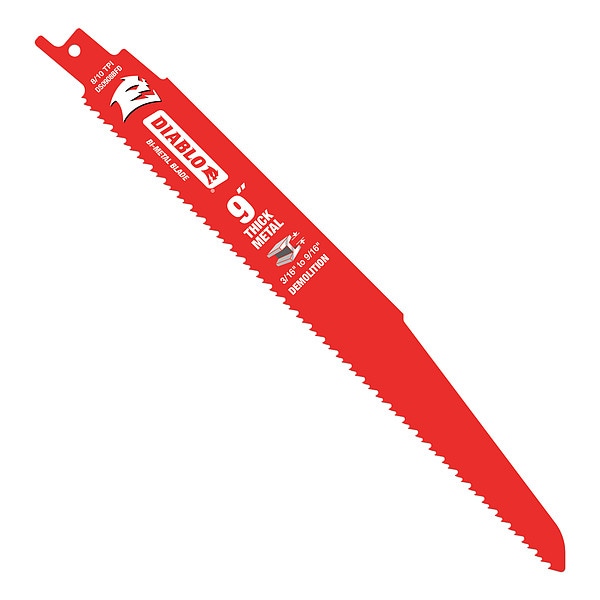 Diablo 9" L x Metal Cutting Reciprocating Saw Blade - DS0908BFD25