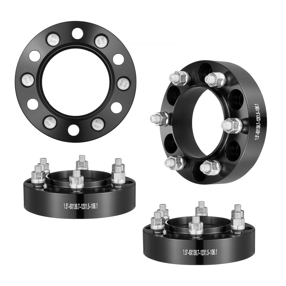 VEVOR 1.5" 6"x5.5" Wheel Spacers Wheel Adapters 6 Lug Forged Spacer 4 PCS Black - LSSFLP15YC6XNE9HPV0