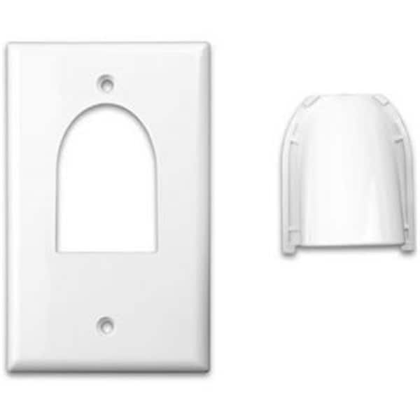 Vanco International Vanco International 120614X Single Gang Bulk Wire Wall Plate White- 120614X - 120614X