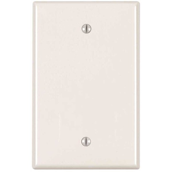 Leviton 1-Gang Midway Blank Nylon Wall Plate, White, 10PK - M52-0PJ13-0WM