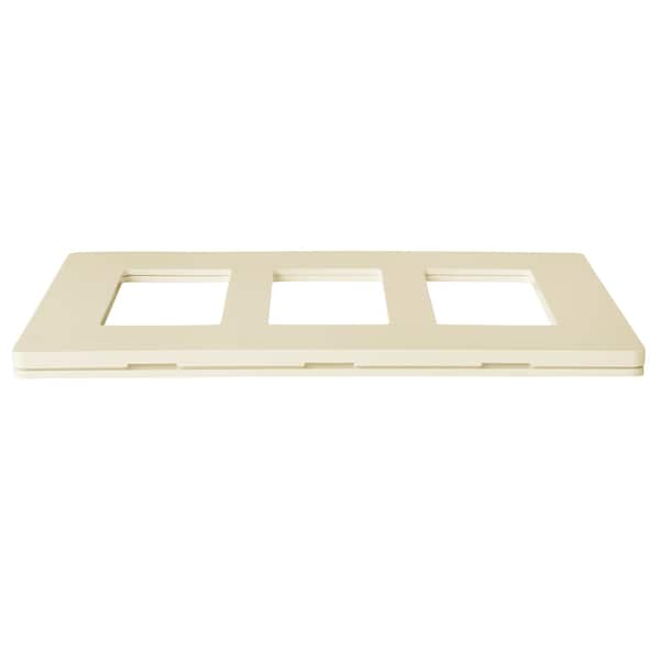 Faith Wall Plate, Number of Gangs: 3-Gang Plastic, Ivory - SWP3-IV-04