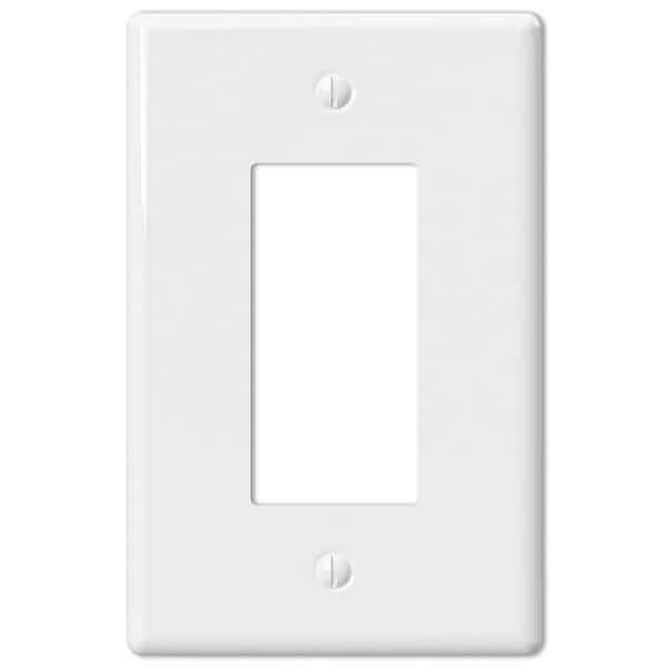 Amerelle Metro White 1 gang Ceramic Rocker Wall Plate - 3000RW