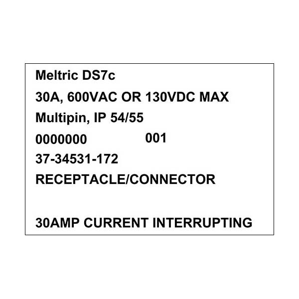 Meltric 37-34531-172 RECEPTACLE - 37-34531-172