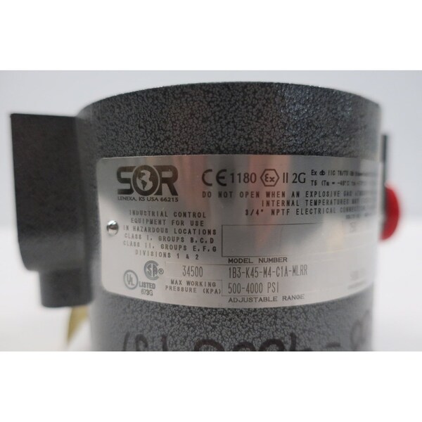 Interruptor de presión Sor 500-4000Psi 250V CA - 1B3-K45-M4-C1A-MLRR