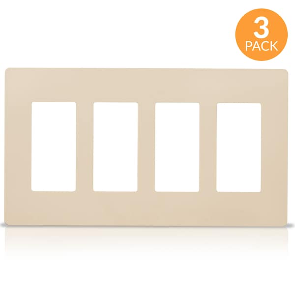 Faith Wall Plate, Number of Gangs: 4-Gang Plastic, Ivory - SWP4-IV-03