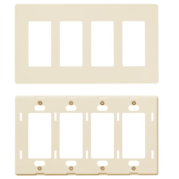 Faith Wall Plate, Number of Gangs: 4-Gang Plastic, Ivory - SWP4-IV-03