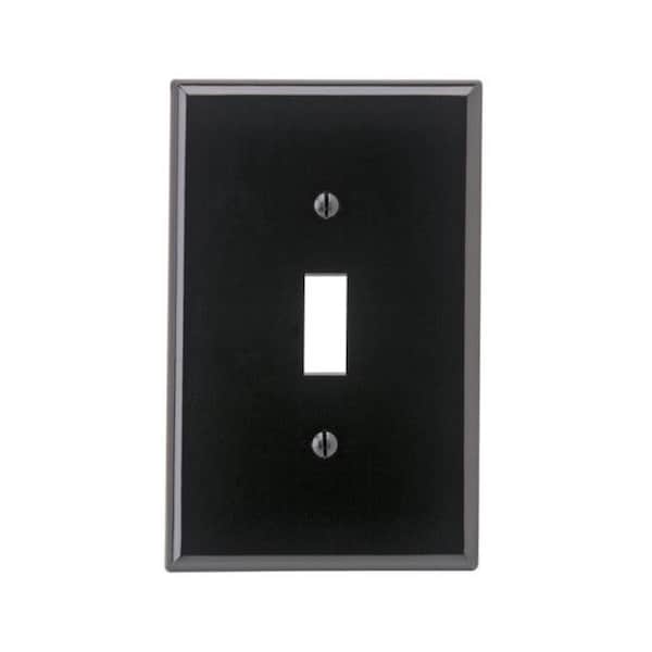 Leviton Leviton 00PJ1-00E 1 Gang Wallplate Switch  Black - 3222023