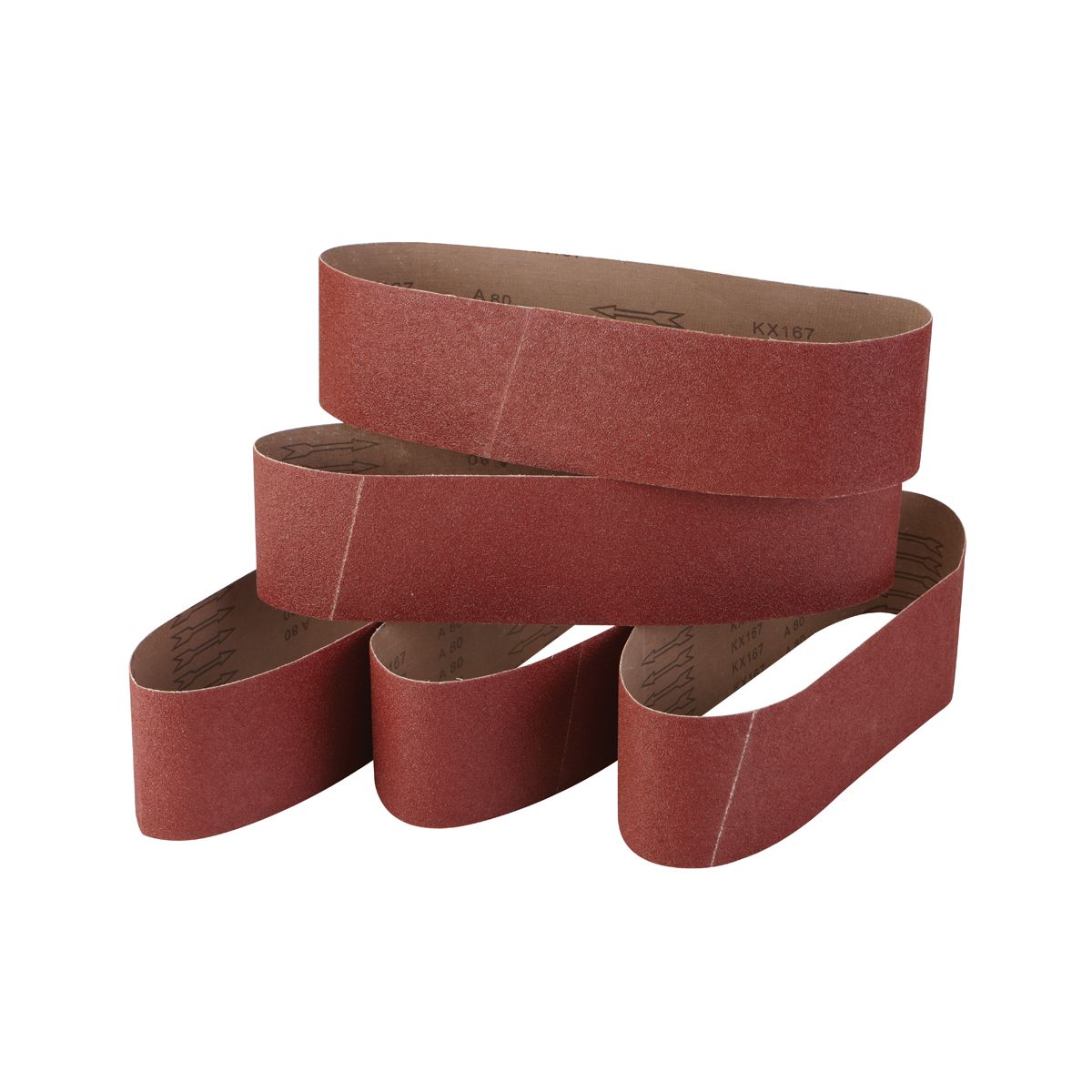 Cinturón de lija Warrior de 4 pulgadas x 36 pulgadas, grano 80, paquete de 5 - 69935