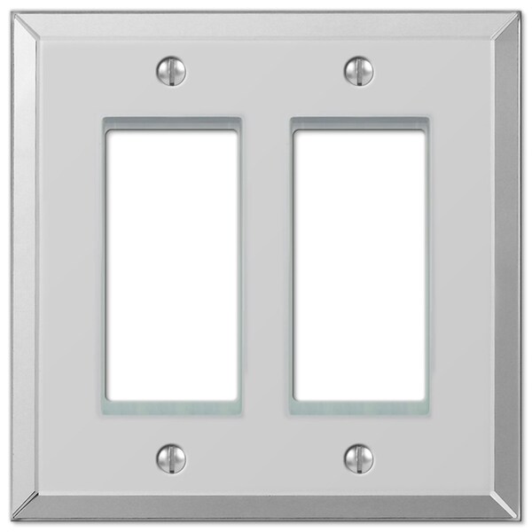 Amerelle Decora Mirror Clear 2 gang Acrylic Rocker Wall Plate - 66RR
