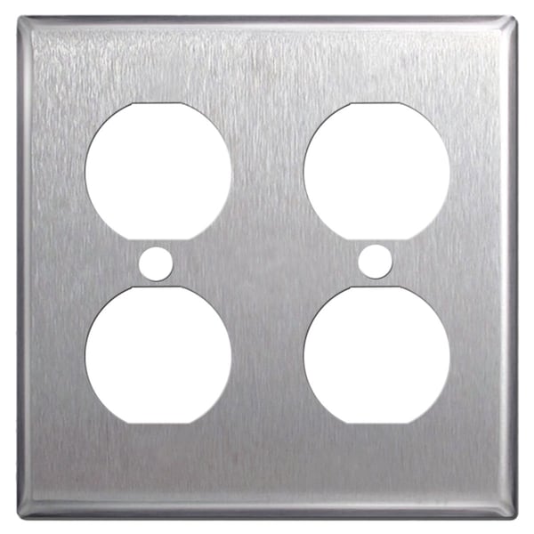 Electriduct Stainless Steel Wall Plates Light Switch Covers - Electriduct - WP-ED-SS-2G-4O-5PK