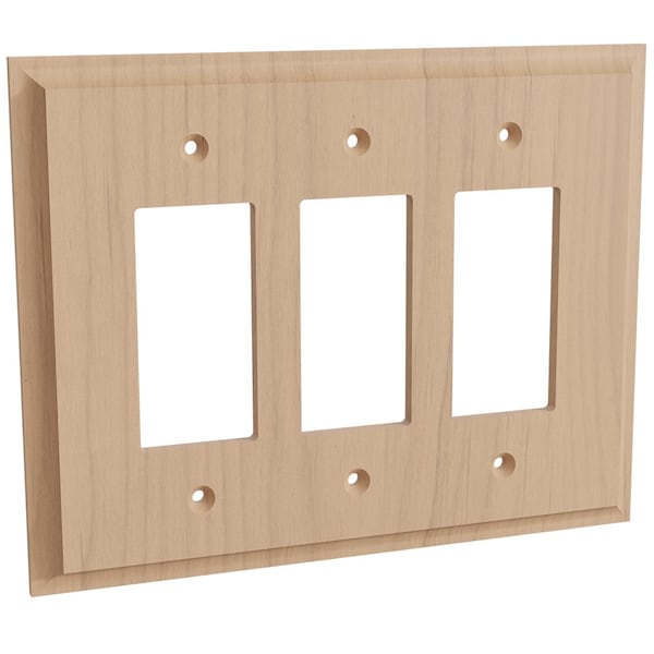 Designs Of Distinction Triple Levington Switch Plate - Alder - 01453003AL1