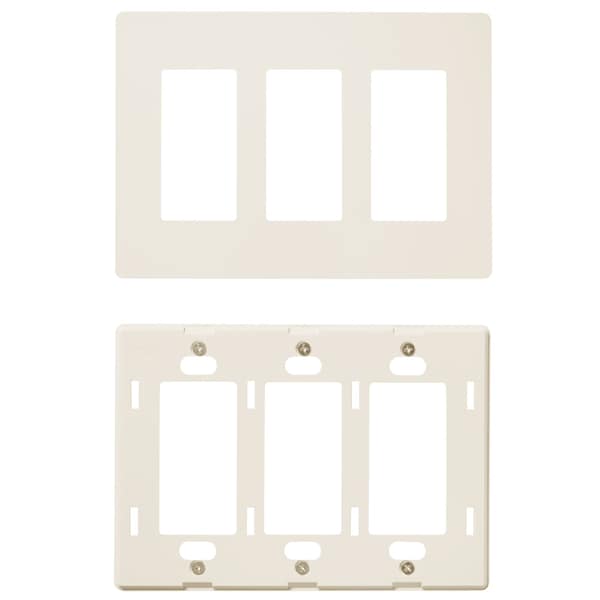 Faith Wall Plate, Number of Gangs: 3-Gang Plastic, Light Almond - SWP3-LA-04