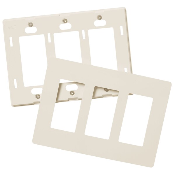 Faith Wall Plate, Number of Gangs: 3-Gang Plastic, Light Almond - SWP3-LA-04