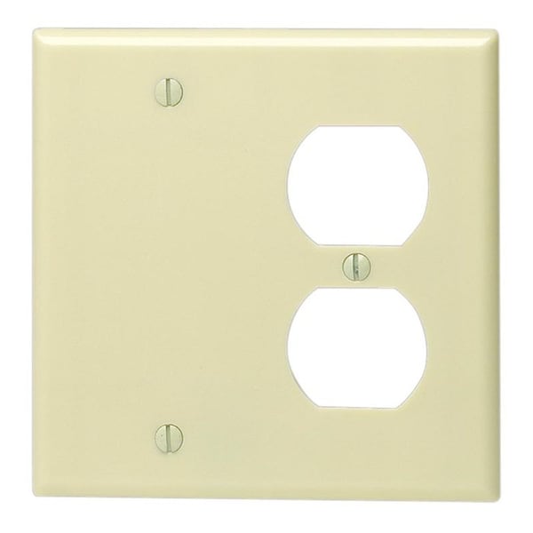 Leviton WALL PLATE IVORY 2GANG - 86008-000