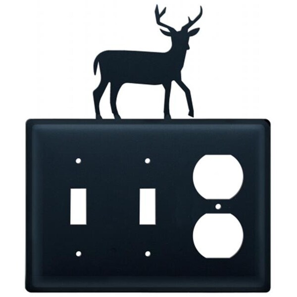 Village Wrought Iron Village Wrought Iron ESSO-3 Deer - Double Switch and Single Outlet Cover - ESSO-3