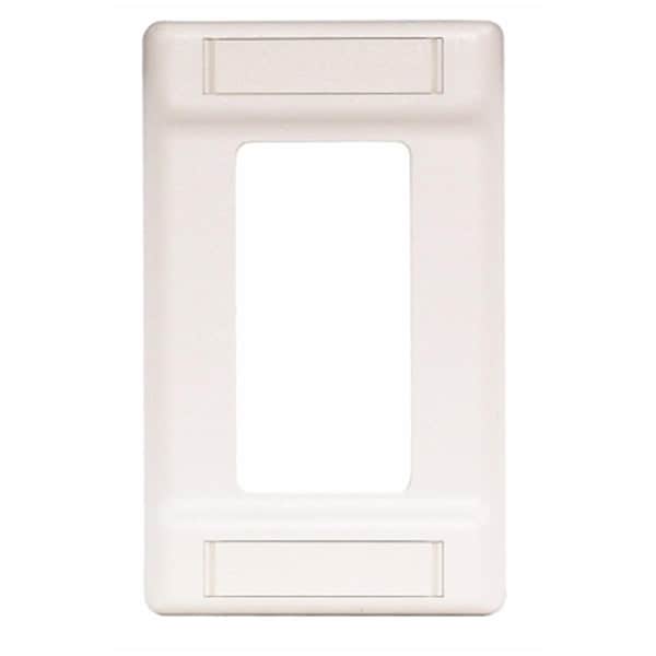 Hubbell 1 Gang Wall Plate Cover Loads Up To 6 Port-Label Field- White - IFP126W