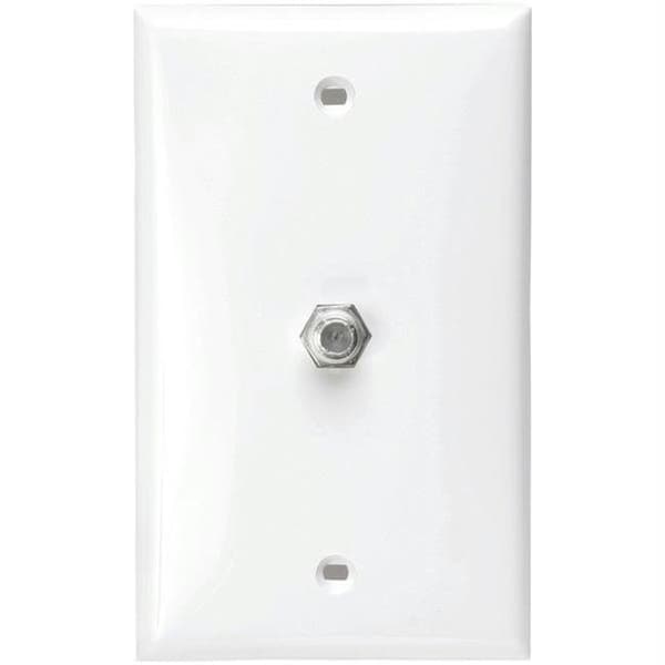 Ezgeneration F-connector Wall Plate -white - EZ670428