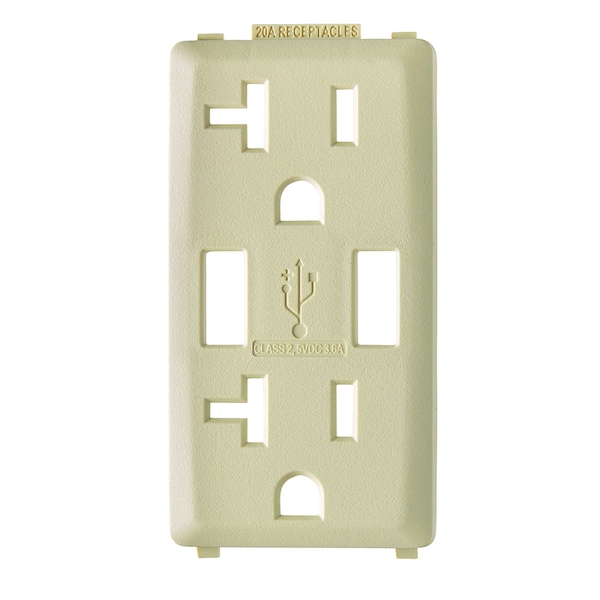Leviton COMBINATION DEVICE SWITCH COLOR CHNG KIT 20A USB CHRGR/TR RCPT NS - RKAA2-NS