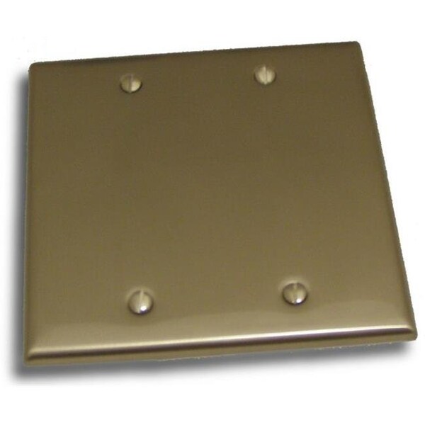 Residential Essentials Residential Essentials 10821SN Double Blank Switch Plate; Satin Nickel - 10821SN