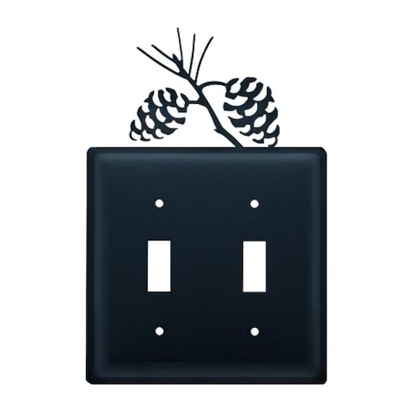 Village Wrought Iron Village Wrought Iron ESS-89 Pinecone Switch Cover Double - ESS-89