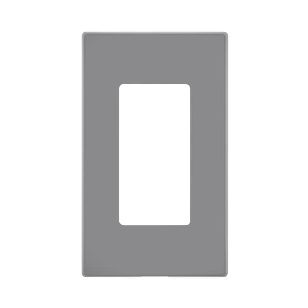 Leviton Wallplate 1G Scrwlss Lgr - R79-80301-0LG